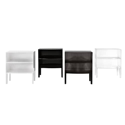 Kommode Ghost Buster plastikmaterial grau / B 68 x H 80 cm - Philippe Starck 2010 - Kartell - Rauch - PMMA