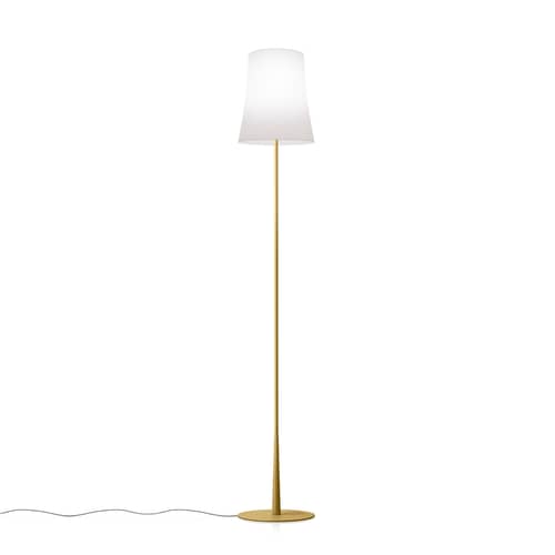 Lampadaire Birdie Easy   / H 150 cm - Foscarini - Jaune Sable - Aluminium laqué, Polycarbonate