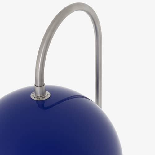 Lampadaire Flowerpot VP12 métal bleu / Verner Panton, 1969 - &tradition - Bleu cobalt - Acier