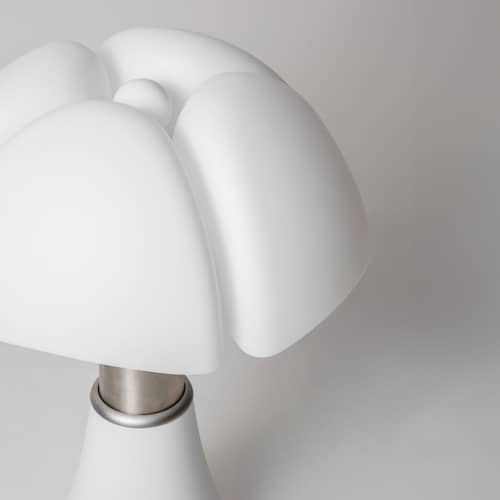 Lampe de table Minipipistrello White matt LED / H 35 cm - Martinelli Luce - Blanc mat -  Méthacrylate satiné, Acier satiné, Aluminium peint mat