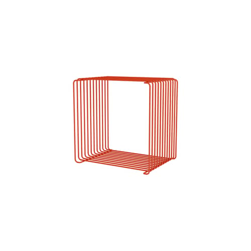 Regal Panton Wire Single Cube metall orange / 34,8 x H 34,8 x T 25,7 cm - Verner Panton, 1971 - MONTANA - Eglantine 145 - Lackierter Edelstahldraht