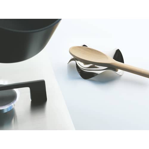 Repose-cuillère Blip métal - Alessi - Acier brillant - Acier inoxydable poli