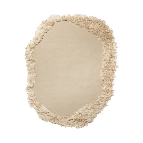 Tapis Norte Large beige / 200 x 250 cm - Tufté main - Ferm Living - Naturel - Laine