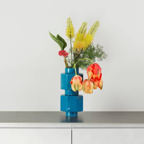 Vase Deko Object H5 céramique bleu - Normann Copenhagen - H5 / Bleu pétrole - Céramique