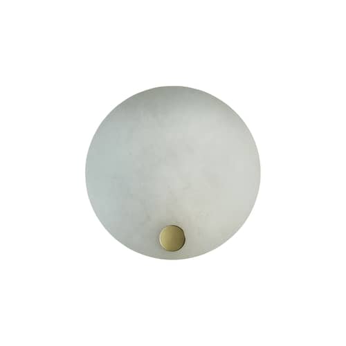 Magma Wall light glass white / Recycled - Ø 30 cm - TALA - White / Brass - Polished brass, Recycled glass