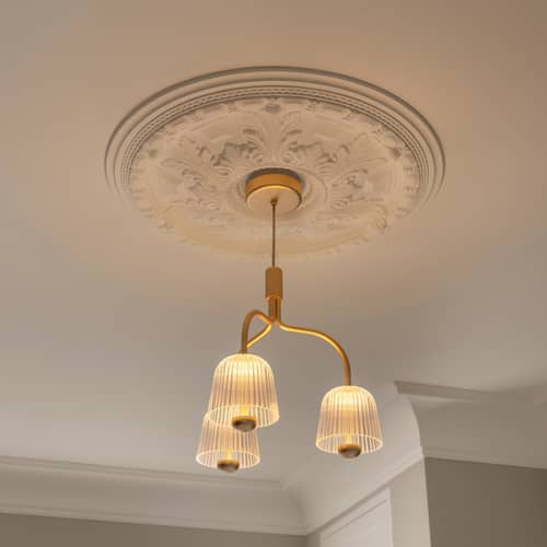 Suspension Asteea 3 LED / Lustre triple - Ø 40 cm - NUURA - Laiton & transparent - Acrylic, Brass
