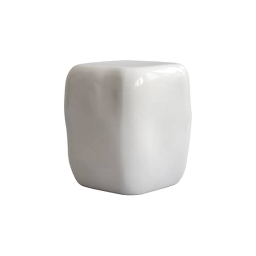 Beistelltisch Ishi Mini keramik weiß / 31 x 31 x H 38,5 cm - 101 COPENHAGEN - Gebrochen weiß - emaillierte Keramik