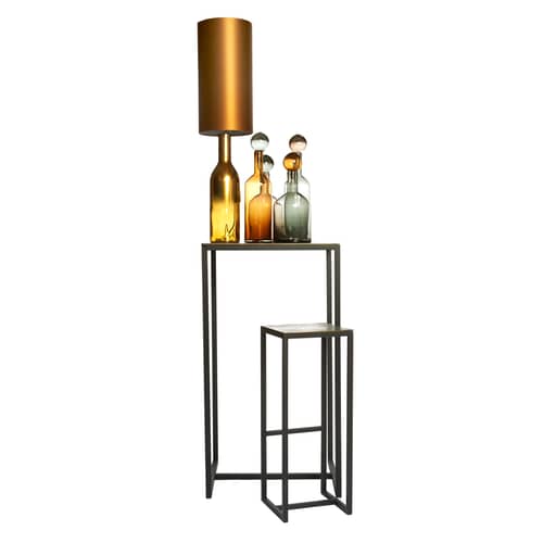 Bubbles & Bottles Carafe glass yellow grey beige / Glass - Set of 4 - Pols Potten - Grey, amber & beige - Mass tainted glass