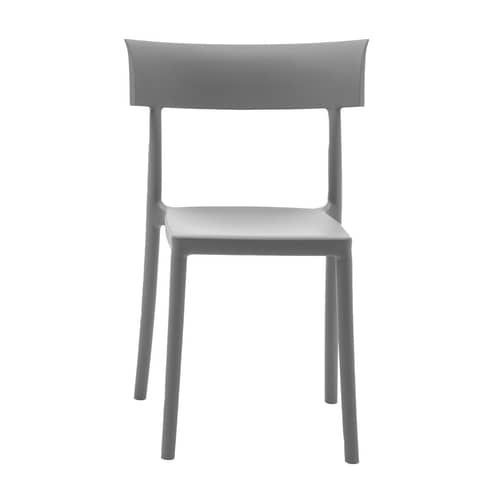 Chaise empilable Catwalk plastique gris / Recyclé - Finition mate soft touch - Kartell - Gris mat - Technopolymère thermoplastique recyclé