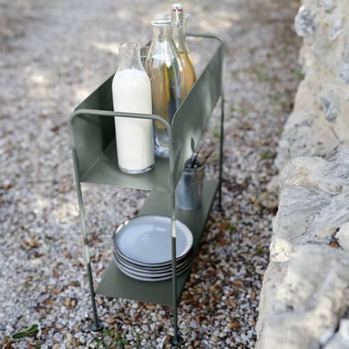 Picolino Flower-pot holder metal green / Storage - Metal / L 66 x H 63 cm - Fermob - Rosemary - Steel