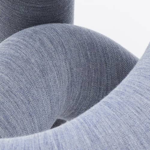 Gepolsterter Sessel Extra Bold textil grau / Stoff Kvadrat - Moustache - Grau-naturweiß (Stoff Kvadrat) - Schaumstoff, Stahl, Wolle