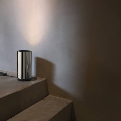 Lampe à poser Tobo métal / Ø 14 x H 24 cm - DCW éditions - Nickel - Acier