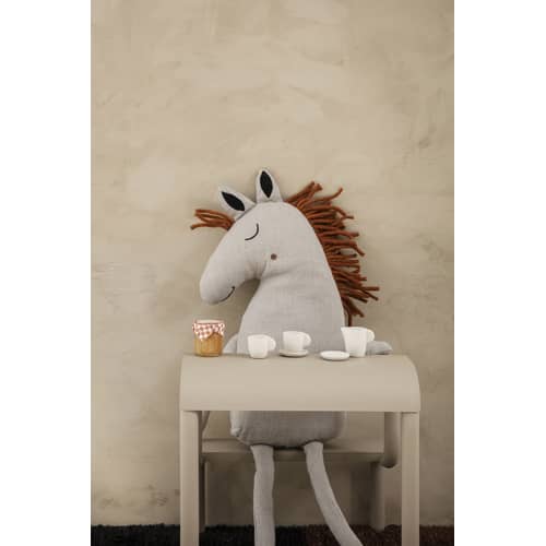 Up Step Moveable step metal beige / Metal - L 34 x D 35 x H 36 cm - Ferm Living - Cashmere beige - Iron