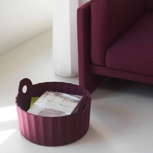 Panier Colu violet / Ø 44 cm - Feutre recyclé - Normann Copenhagen - Bordeaux - Feutre PET recyclé