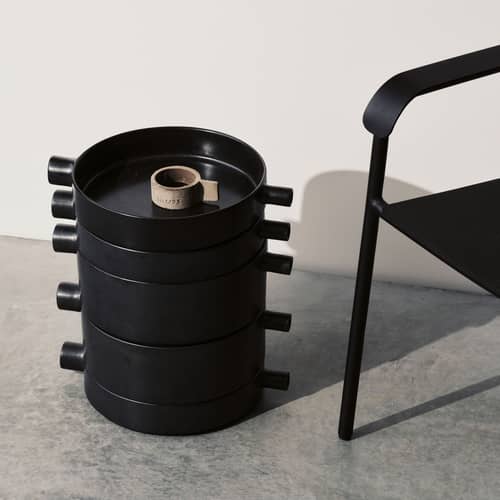 Plat à four FCK Small céramique noir / Ø 25 x H 5.3 cm - Serax - Noir - Grès émaillé