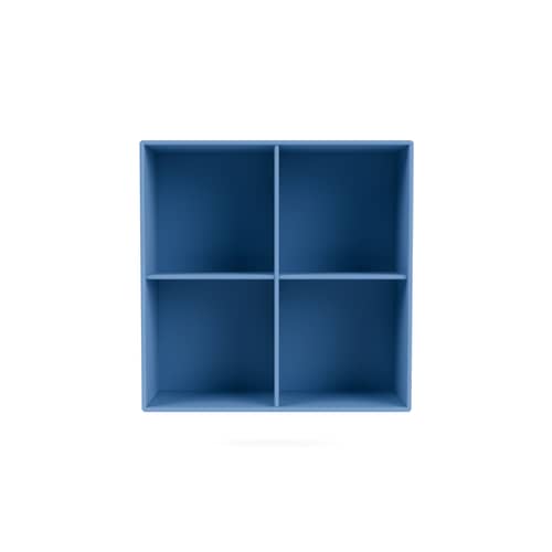 Rangement mural Show bois bleu / L 69,6 x P 30 x H 69,6 cm - MONTANA - Azure 154 - MDF laqué