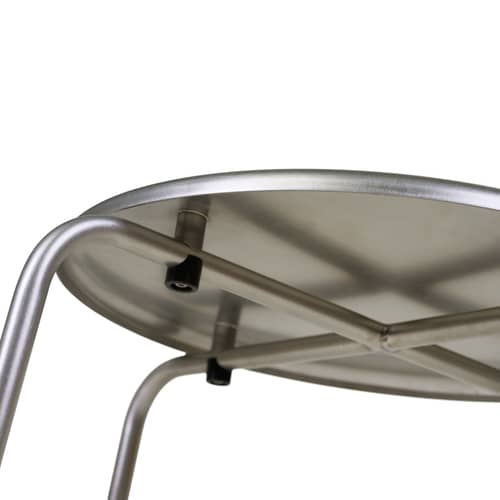 Tabouret Petit Rond métal - Frama  - Acier brossé - Acciaio inossidabile satinato