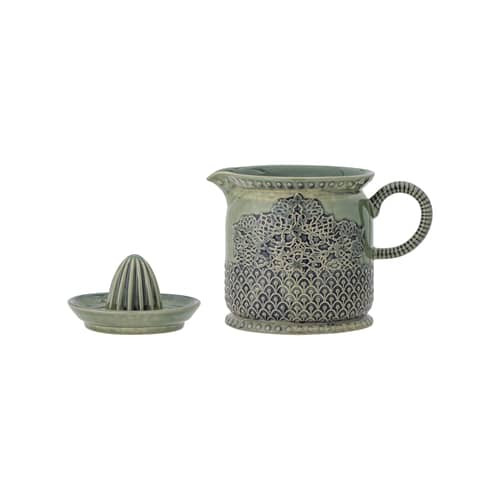 Liselu Squeezer ceramic green / Sandstone - Bloomingville - Green - Enamelled sandstone