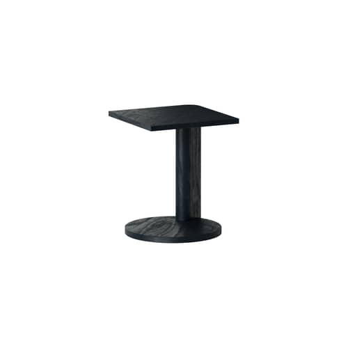 Table d\'appoint Galta Forte Side / 38 x 38 x H 47 cm - KANN DESIGN - Chêne noir - Chêne massif teinté, Placage chêne teinté