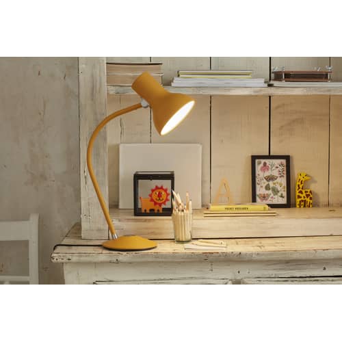 Tischleuchte Type 75 Mini metall gelb / H 46 cm - Anglepoise - Kurkuma Gold - Aluminium, Gusseisen, Stahl