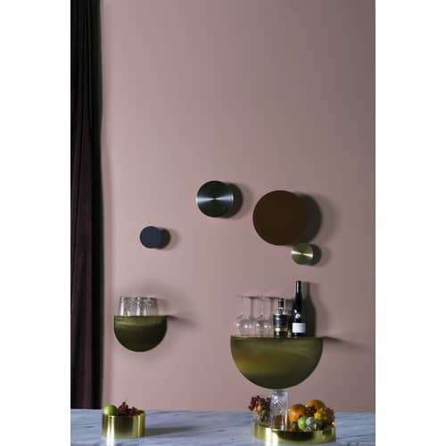 Zenith Medium Wall light metal grey / LED - Ø 12 cm - ENOstudio - Charcoal grey - Stainless steel