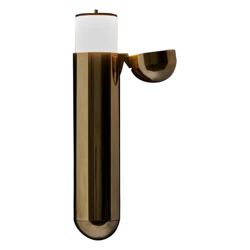Wandleuchte ISP metall gold LED / L 37 cm - Öffnung rechts - DCW éditions - Öffnung rechts / Messing - Poliertes Messing