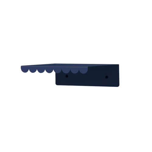 Wandregal Vibes Small metall blau / L 20 cm - NOBODINOZ - Nachtblau - lackierter Stahl