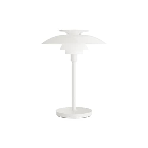 PH 80 Wireless rechargeable lamp plastic material white / LED - 1974 - Louis Poulsen - Opal white / Base, legs - Aluminium, Opal acrylique, Steel