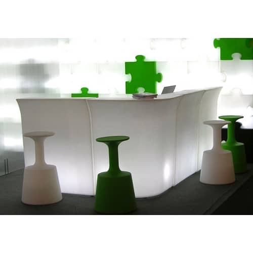 Tabouret de bar Drink plastique blanc / H 75 cm / Seconde vie - Slide - Blanc - Polyéthylène