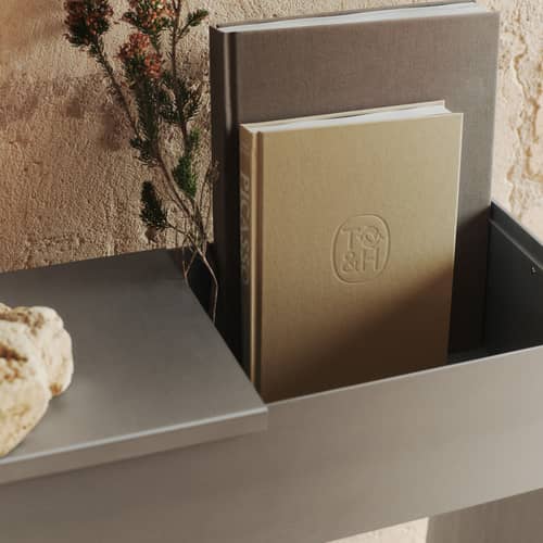 Accessoire / Plateau pour jardinière Lager - 26 x 26 cm - Ferm Living - Plateau / Aluminium - Aluminium brossé