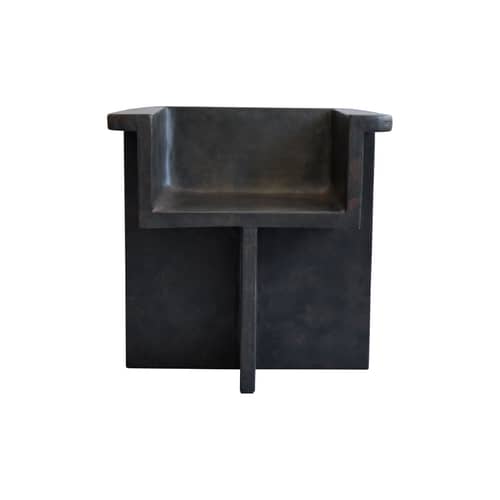 Armlehnstuhl Brutus corian braun - 101 COPENHAGEN - Kaffee - Faserbeton