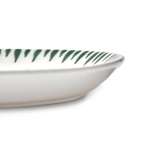 Platte Bazaar keramik grün / Set von 2 - 33 x 14 cm - Serax - Grün & Rot - Sandstein