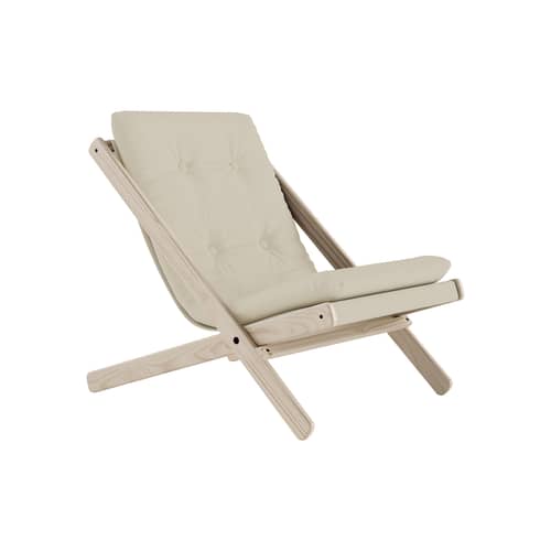 Fauteuil pliant Boogie - KARUP DESIGN - Beige 747 / Hêtre - Coton, Hêtre massif certifié FSC, Polyester