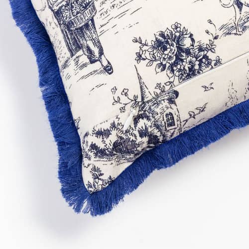 Hybrid - Argia Cushion textile blue / 50 x 35 cm - Seletti - Argia / Blue -  Plumes, Polyester