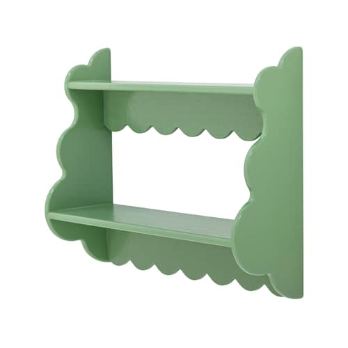 Etagère murale Salla bois vert / L 49.5 x H 40,5 x P 15 cm - Bloomingville - Vert - MDF peint, Sapin peint