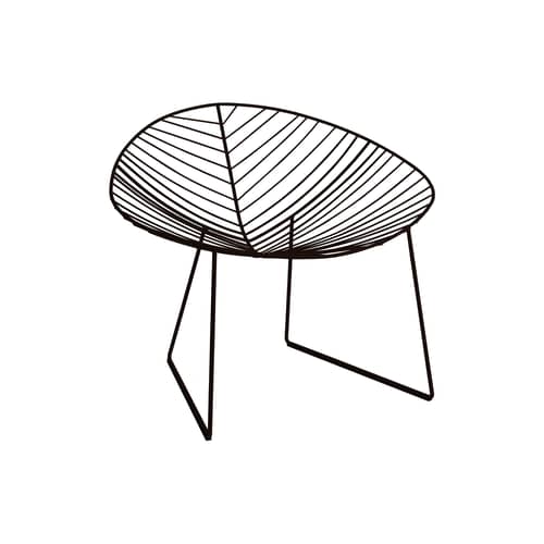 Fauteuil Leaf métal marron - Arper - Moka - Acier laqué