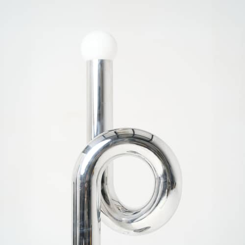Lampadaire Petite Modulation métal argent / H 120 cm - Axel Chay - Poli miroir - Aluminium poli, Verre