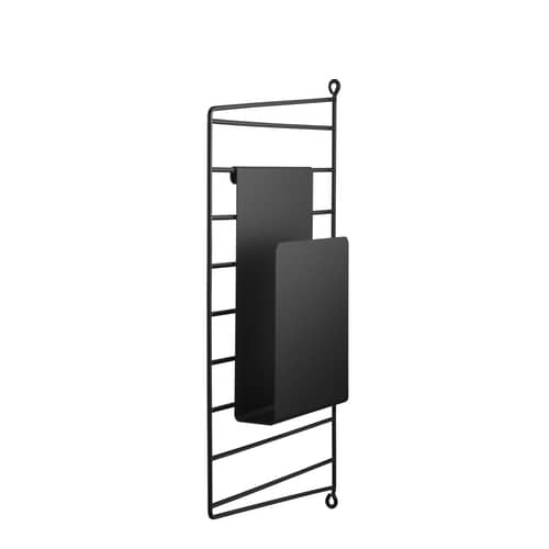 Portariviste  metallo nero Da appendere / Per le mensole String - String Furniture - Nero - metallo laccato
