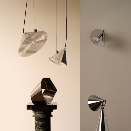 Pose Surface LED Wall light metal silver / Orientable - Tom Dixon - Silver-plated - Steel