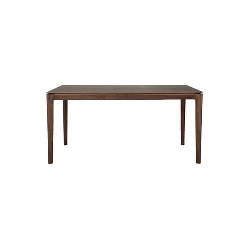 rechteckiger Tisch Bok holz braun / 160 x 80 cm - 6 Personen - Ethnicraft - Teakbraun - Braun gebeiztes massives Teakholz