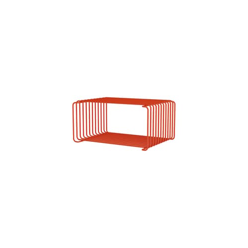 Regal Panton Wire Single Half metall orange / 34,8 x H 17.2 x T 25.7 cm - Verner Panton, 1971 - MONTANA - Eglantine 145 - Lackierter Edelstahldraht