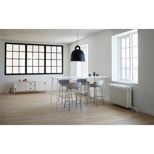 Sgabello alto Hyg materiale plastico nero / H 65 cm - Polipropilene - Normann Copenhagen - Nero - Acciaio, Polipropilene