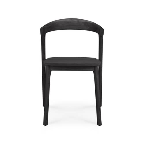 Stuhl Bok Outdoor holz schwarz - Ethnicraft - Schwarz - Festes Teakholz gebeizt