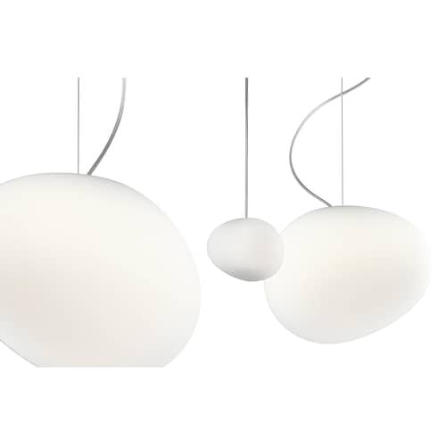 Suspension Gregg Grande verre blanc / L 47 cm - Ludovica+Roberto Palomba, 2008 - Foscarini - L 47 cm / Blanc - Verre soufflé