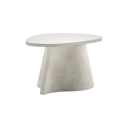 Table basse Fossil Small / 45 x 64 x H 32 cm - MDF Italia - H 32 cm / Béton blanc chaud - Béton allégé