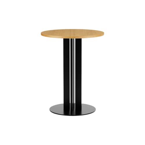 Table ronde Scala bois naturel / Ø 60 cm - Chêne - Normann Copenhagen - Chêne naturel - Acier verni, Contreplaqué de chêne