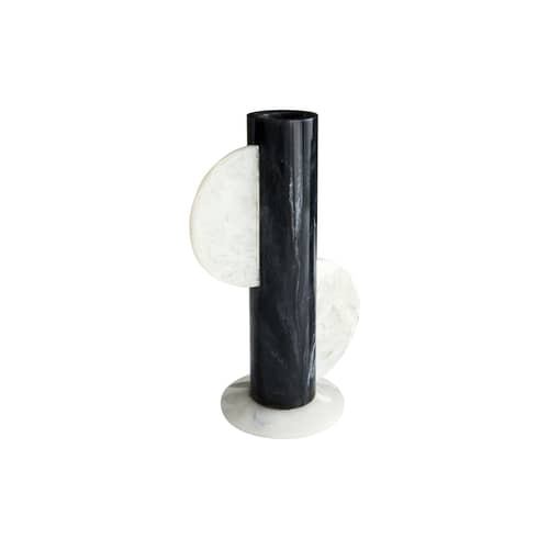 Vaso singolo Como materiale plastico nero / H 30,5 cm - Effetto marmorizzato - Jonathan Adler - Vaso singolo Como / H 30,5 cm - Effetto marmorizzato - Acrilico
