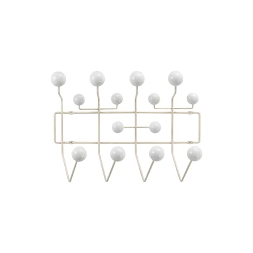 Hang it all Wall coat rack wood white / Eames (1953) - Vitra - Warm white - Solid wood, Steel