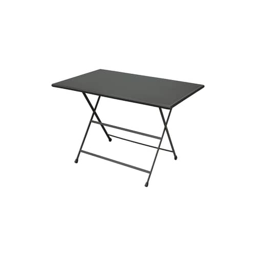 Klapptisch Arc en Ciel metall braun 110 x 70 cm - zusammenklappbar - Emu - Eisen (dunkel) - klarlackbeschichteter rostfreier Stahl