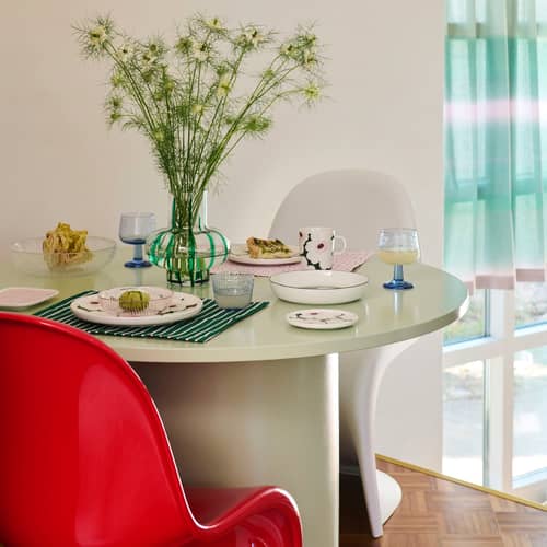 Assiette Unikko céramique vert / Ø 25 cm - Marimekko - Unikko / Vert - Grès